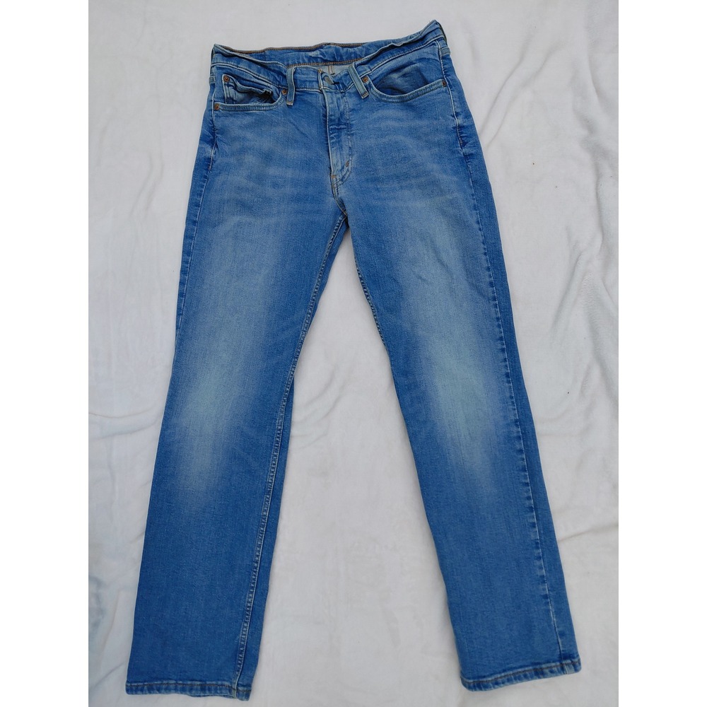 Levis 514 Straight Fit Mens Blue Jeans W33 L32 Medium Wash Denim